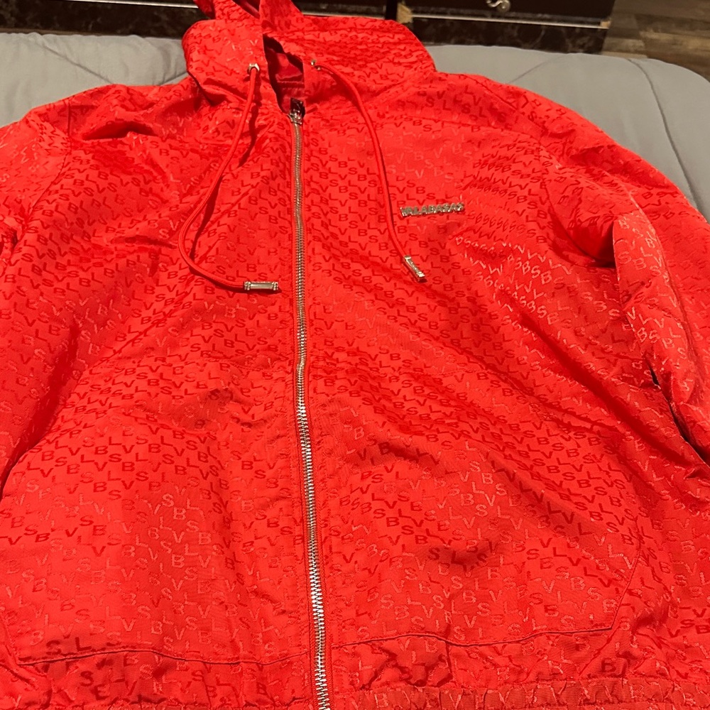 Valabasas Vibrant Red Patterned Jacket - image 1